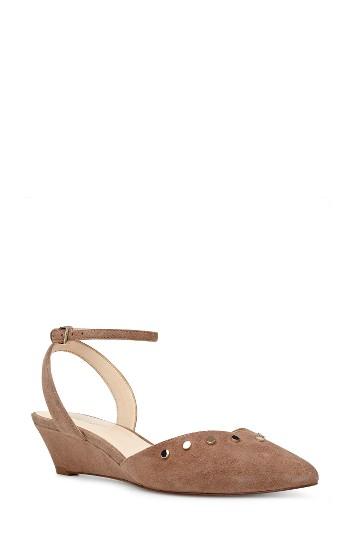Women's Nine West Ereena Wedge Pump .5 M - Beige