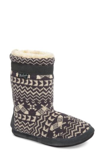 Women's Woolrich Whitecap Knit Slipper Bootie M - Black