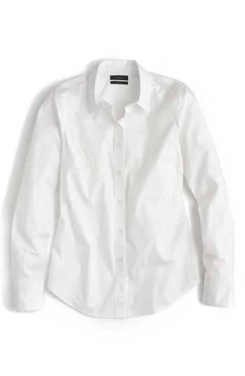 Women's J.crew Perfect Shirt, Size - White