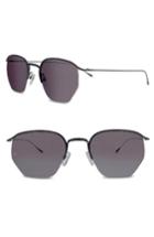 Women's Smoke X Mirrors Geo I 51mm Semi Rimless Sunglasses - Gunmetal/ Silver Mirror