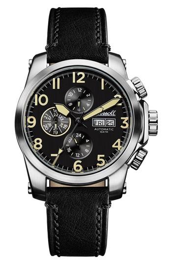 Men's Ingersoll Manning Automatic Leather Strap Watch, 44mm