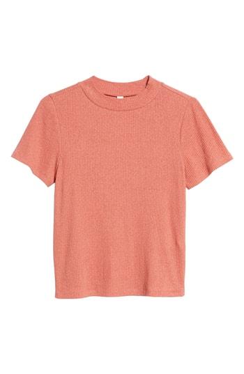 Women's Bp. Mock Neck Slouch Tee, Size - Pink
