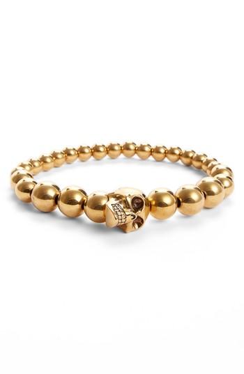 Men's Alexandar Mcqueen Skull Ball Bracelet