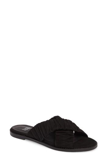Women's Eileen Fisher Cross Slide Sandal .5 M - Black