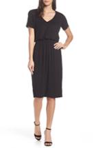 Women's Charles Henry Bloused Knit Dress, Size - Black