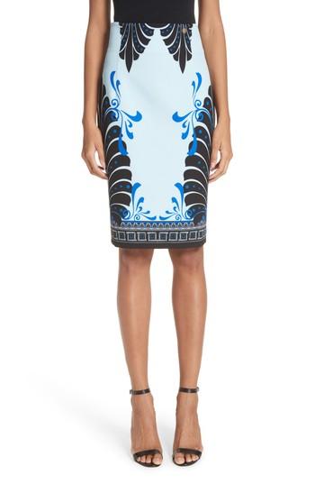 Women's Versace Eros Cady Pencil Skirt Us / 38 It - Blue