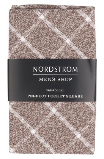 Men's Nordstrom Men's Shop The Perfect Pre-folded Pocket Square, Size - Brown