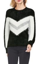 Women's Vince Camuto Tinsel Chevron Sweater - Black