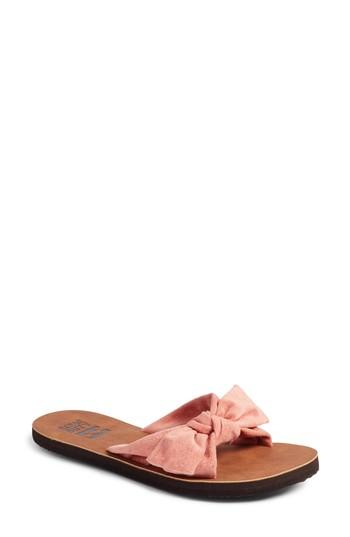 Women's Billabong Tied-up Slide Sandal M - Pink