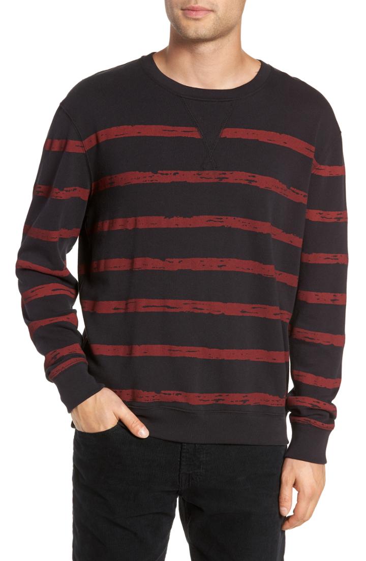Men's Atm Anthony Thomas Melillo Stripe Sweatshirt - Black