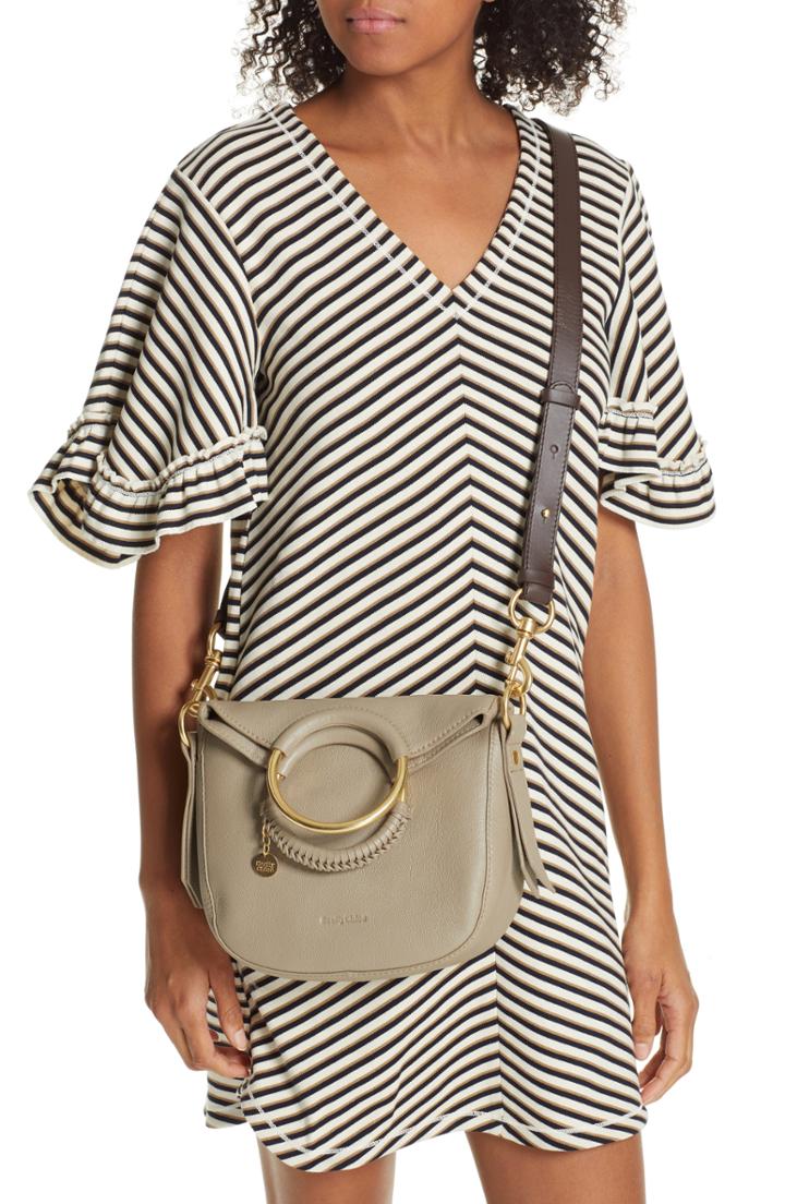 See By Chloe Small Monroe Leather Hobo - Grey