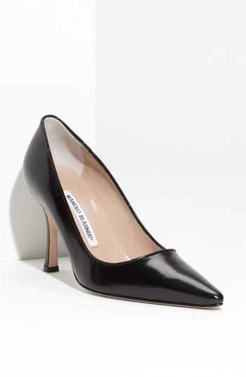 Manolo Blahnik 'newcio' Pump Black Leather