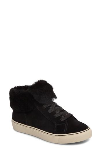 Women's Cougar Downey Waterproof Genuine Shearling Sneaker M - Black