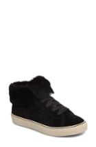 Women's Cougar Downey Waterproof Genuine Shearling Sneaker M - Black