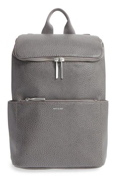 Matt & Nat 'brave' Faux Leather Backpack - Grey