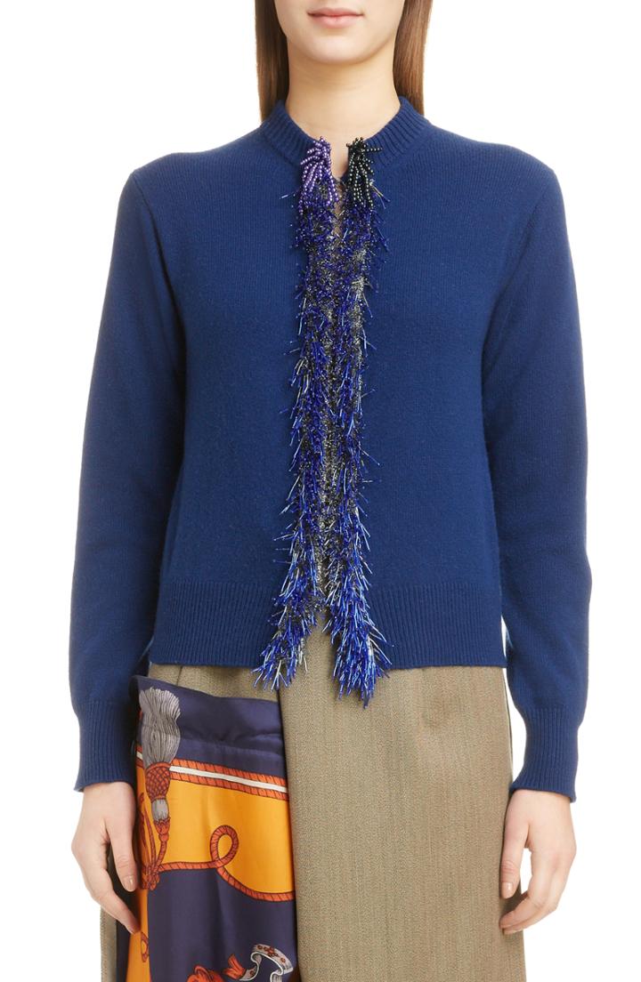 Women's Toga Beaded Cardigan Us / 36 Fr - Blue