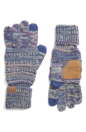 Women's Cc Knit Tech Gloves, Size - Purple