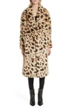 Women's Junya Watanabe Faux Fur Leopard Coat - Beige