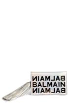 Balmain Mirrored Logo Leather Crossbody -