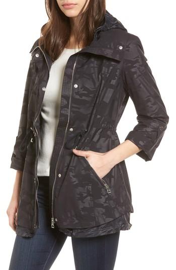 Women's Guess Hooded Anorak - Black