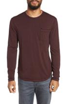 Men's John Varvatos Star Usa Burnout Long Sleeve T-shirt - Burgundy