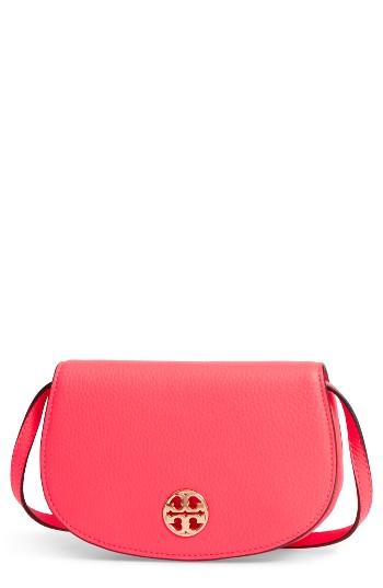 Tory Burch Mini Jamie Leather Crossbody Bag - Pink