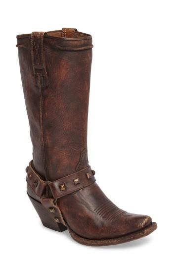 Women's Ariat Rowan Western Harness Boot .5 M - Brown