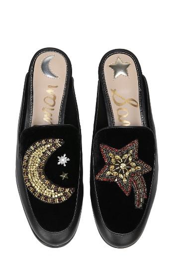 Women's Sam Edelman Pemberly Embellished Mule .5 M - Black