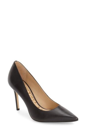 Women's Sam Edelman Hazel Pointy Toe Pump .5 W - Black