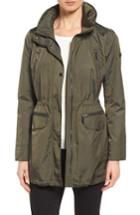 Petite Women's Michael Michael Kors Hooded Anorak P - Green