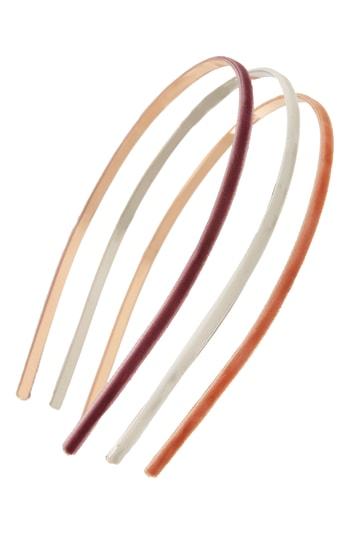L. Erickson Pack Of 3 Velvet Skinny Headbands, Size - Purple
