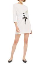 Women's Topshop Corset T-shirt Dress Us (fits Like 2-4) - Ivory