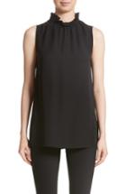 Women's Lafayette 148 New York Percy Silk Double Georgette Blouse - Black