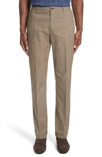 Men's Canali French Pocket Stretch Straight Leg Pants Eu - Beige