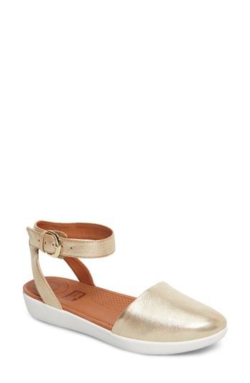 Women's Fitflop Cova Ankle Strap Sandal .5 M - Metallic