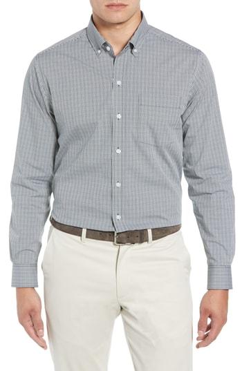 Men's Cutter & Buck Casey Regular Fit Check Sport Shirt - Green