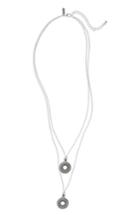 Women's Topshop Engraved Loop Pendant Multistrand Necklace