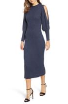 Women's Elliatt Cyanite Faux Leather & Lace Illusion Dress