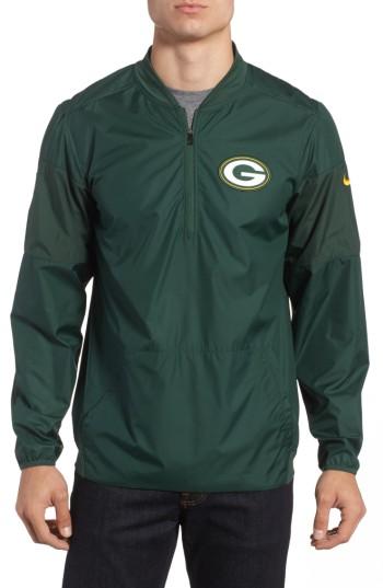 Men's Nike Lockdown Nfl Pullover Jacket - Green
