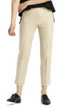 Women's Lafayette 148 New York Lexington Stretch Cotton Crop Pants (similar To 14w) - Beige