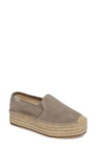 Women's Soludos Malibu Perforated Platform Espadrille M - Grey