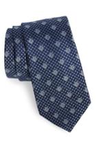 Men's Nordstrom Men's Shop Textured Floral Silk Tie, Size - Blue