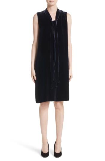 Women's Lafayette 148 New York Ronan Velvet Dress, Size - Purple