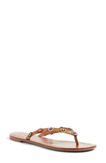 Women's Tory Burch Marguerite Flip Flop M - Beige