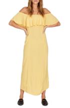 Women's Amuse Society Vista Del Valle Off The Shoulder Ruffle Maxi Dress - Yellow