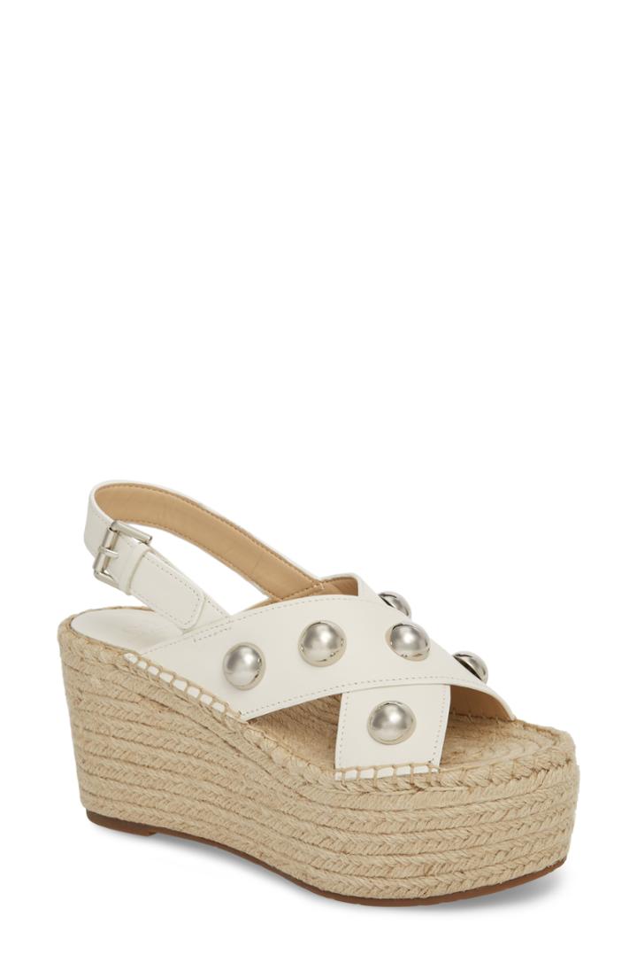 Women's Marc Fisher Ltd Rella Espadrille Platform Sandal .5 M - White