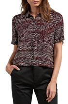 Women's Vince Camuto Ruffle Detail Cotton Blend Top - Red