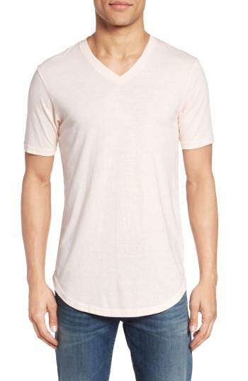 Men's Goodlife Scallop Hem V-neck T-shirt, Size - Pink