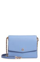 Tory Burch Robinson Convertible Leather Shoulder Bag - Blue