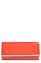 Jimmy Choo 'milla' Patent Leather Wallet On A Chain - Red